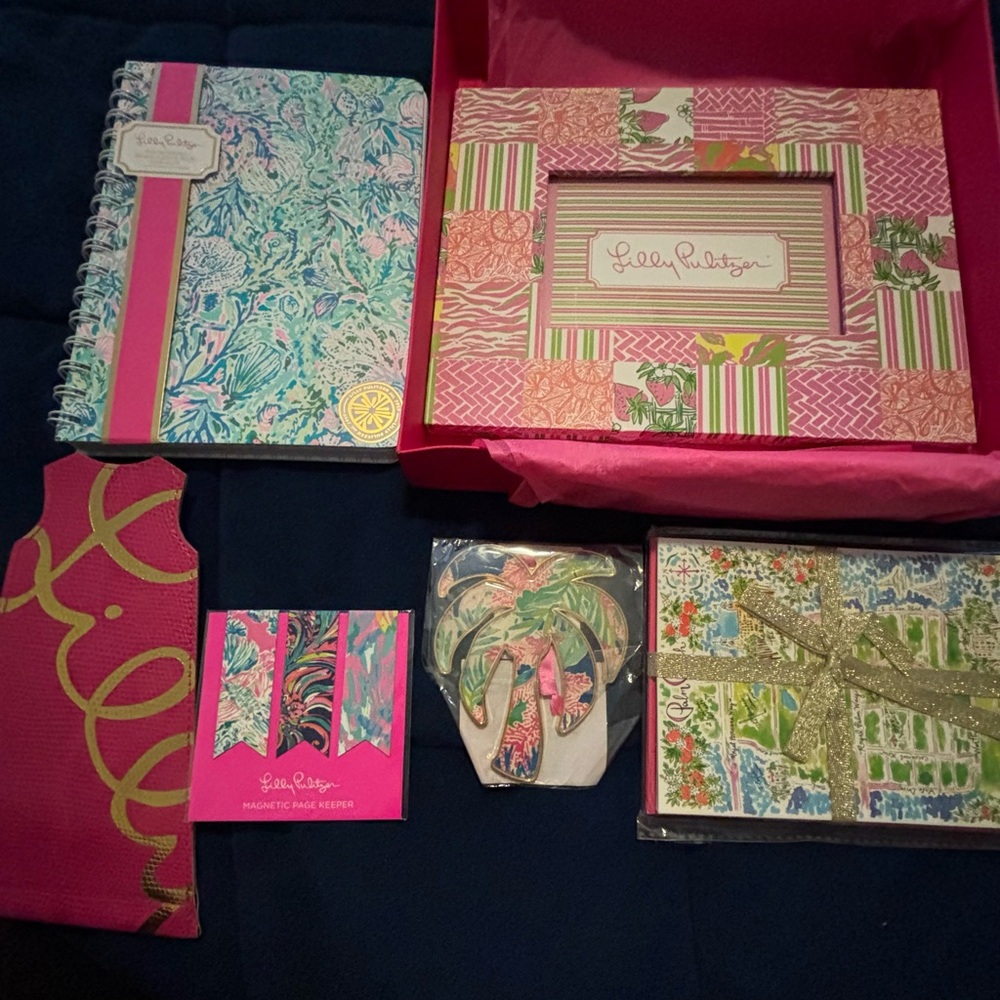 Lilly Pulitzer lot of items and accessories.